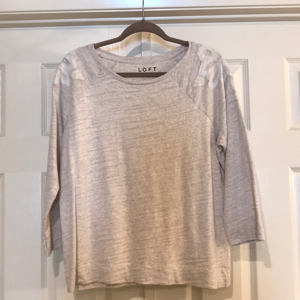 LOFT three quarter sleeve sweater